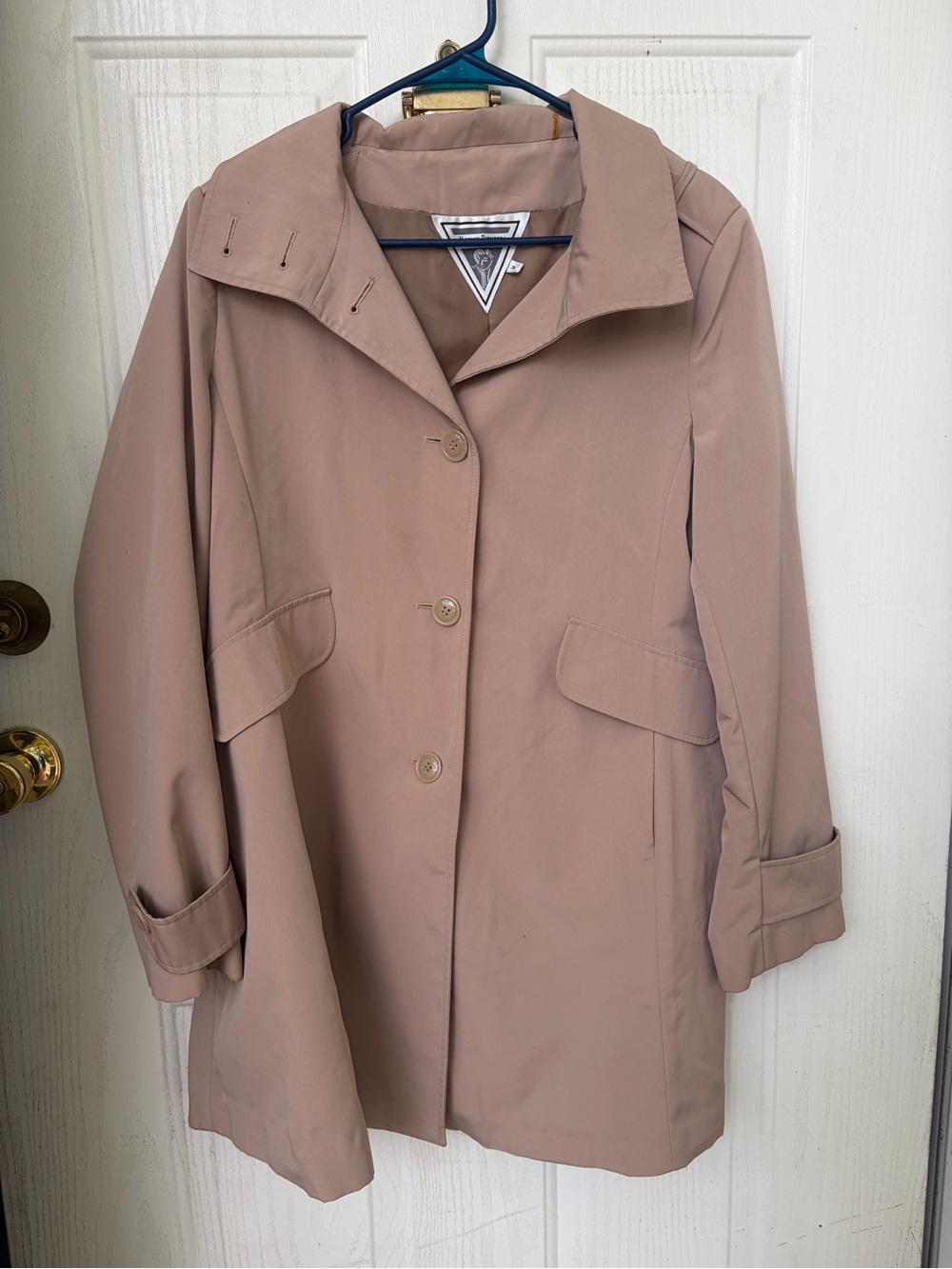 VTG 90s Marvin Richards Dusty Rose Trench Coat | Classic Minimalist Jacket M